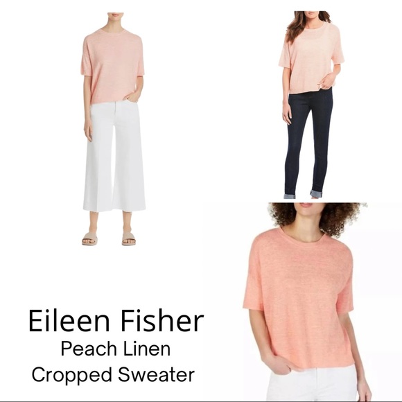 Eileen Fisher Organic Linen Knit Top SZ M - Picture 1 of 7